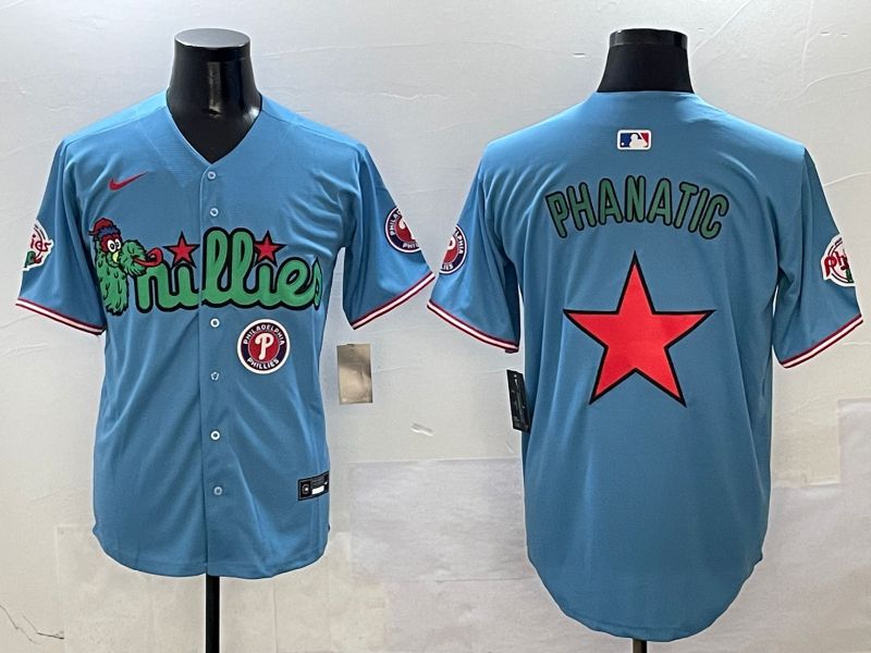 Men Philadelphia Phillies Blank Light Blue three generations Joint Name 2025 Nike MLB Jersey style 9->philadelphia phillies->MLB Jersey